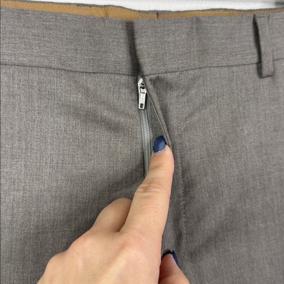 BOSS Hugo Boss Grey Virgin Wool Dress Pants Men's Size 34 Tailored Fit - Picture 4 of 9